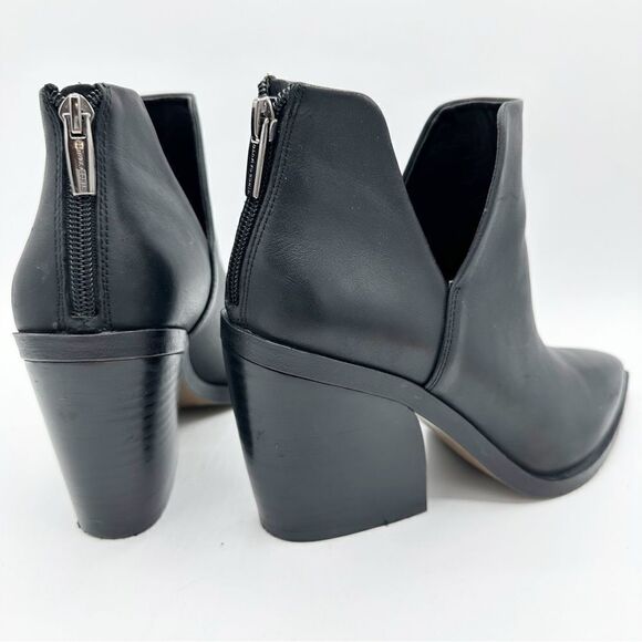 Vince Camuto Womens Gigietta Ankle Boots Booties Black Leather Cutout Zip 9.5 M - Picture 5 of 14